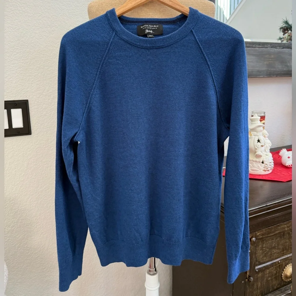 Banana Republic ITALIAN MERINO CREW-NECK SWEATER L